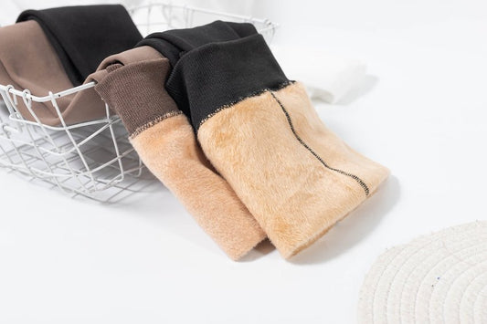 Dual Pack Fleece Opaque Tights – Midnight Black & Espresso